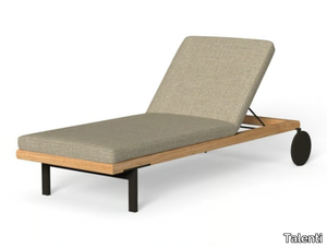 ALLURE - Recliner fabric sun lounger with castors _ Talenti