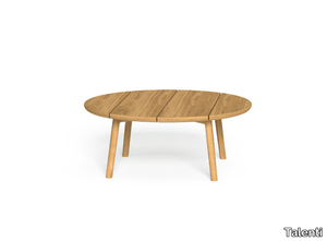 KAREN - Low teak garden side table _ Talenti