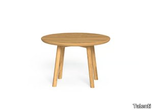 KAREN - Round teak garden side table _ Talenti