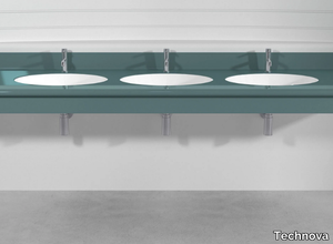 OVAL PLTO8 - Wall-mounted custom Pietraluce® washbasin _ Technova