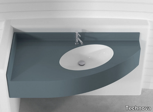 ROMA PLTRO - Wall-mounted corner Pietraluce® washbasin _ Technova