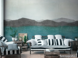 POLO - Contemporary style landscape fabric wallpaper _ Tecnografica