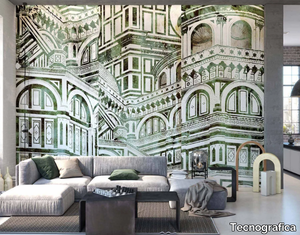 FIRENZE DUOMO - Panoramic landscape fabric wallpaper _ Tecnografica