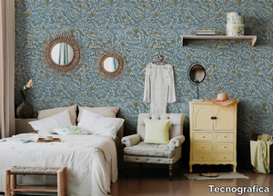 FLORA - Nonwoven wallpaper with floral pattern _ Tecnografica