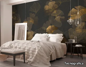 GINKO - Nonwoven wallpaper with floral pattern _ Tecnografica