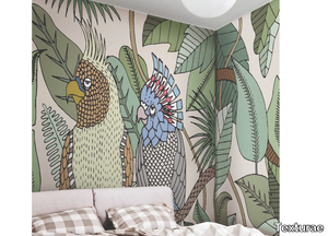 COCKATOO - Washable Tropical wallpaper _ Texturae