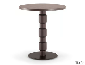 BERLINO - Round solid wood and metal table _ Tirolo