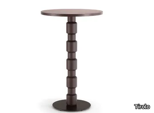 BERLINO - Round solid wood and metal table _ Tirolo