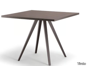 MILANO - Square solid wood table _ Tirolo