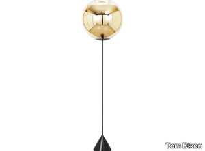 MIRROR BALL CONE SLIM - Metal and polycarbonate LED floor lamp _ Tom Dixon