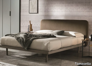 MILLY - Ash double bed with upholstered headboard _ Tomasella