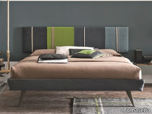 DIAGONAL - Fabric double bed with upholstered headboard _ Tomasella