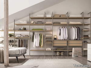 LIBERTY SYSTEM LI303 - Sectional wooden walk-in wardrobe _ Tomasella