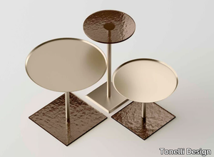 UPDOWN - Round metal and glass coffee table _ Tonelli Design