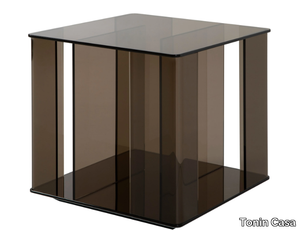 DEDALO - Low square glass coffee table _ Tonin Casa