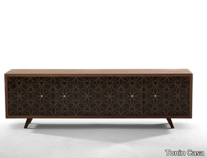 GRANADA - Wood and glass sideboard with doors _ Tonin Casa