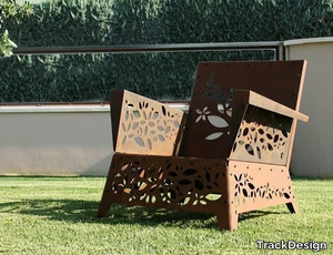 HANAMI - Corten™ armchair with armrests _ TrackDesign