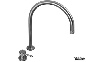 VOLGA - 2 hole single handle stainless steel washbasin mixer _ Tubico