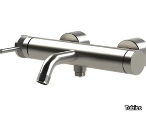 VOLGA - 2 hole stainless steel bathtub mixer with aerator _ Tubico