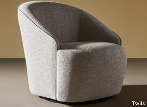 JOLIE - Swivel fabric armchair _ Twils