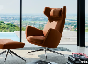 T-VISION - Wing fabric armchair with armrests _ Twils