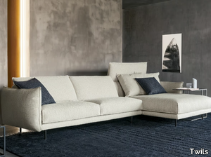 NUBES - Sectional fabric sofa with chaise longue _ Twils