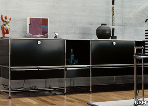 USM HALLER CREDENZA FOR LIVING ROOM - Modular metal sideboard _ USM