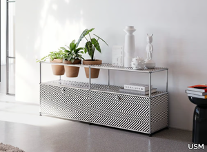 ZIGZAG - Metal sideboard with flap doors _ USM