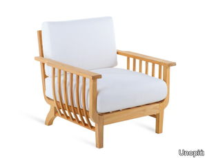 CHELSEA - Garden armchair in teak and acrylic fabric _ Unopiù