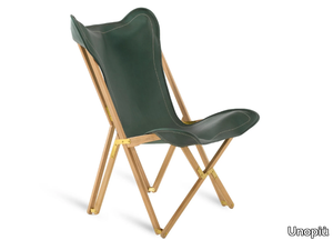 CHELSEA - Folding armchair in teak and leather _ Unopiù