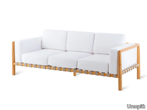 PEVERO - 3 seater fabric garden sofa with removable cover _ Unopiù