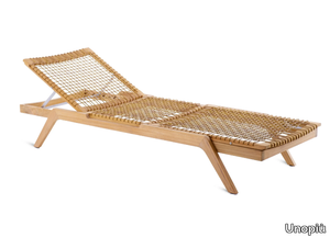 SYNTHESIS - Stackable teak sun lounger _ Unopiù