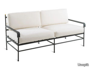 TOSCANA - Garden sofa in galvanized iron and acrylic fabric _ Unopiù