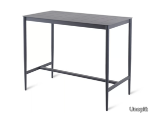 LUCE - Rectangular aluminium high table _ Unopiù