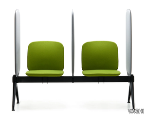 VIVA BENCH - Seat on beam with backrest and sound-absorbing panels _ VAGHI