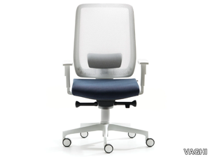 ASSIA EV - Swivel height-adjustable office chair with armrests _ VAGHI