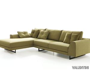 ERNEST NEW - Fabric sofa with chaise longue _ VALENTINI