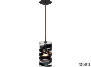 CILINDRO - Blown glass pendant lamp _ VENINI