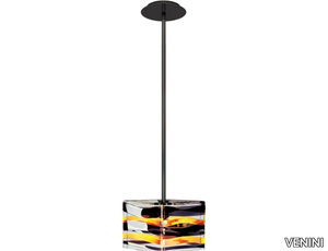 PARALLELO - Dimmable blown glass pendant lamp _ VENINI