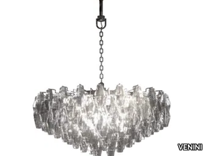 POLIEDRI - Blown glass chandelier _ VENINI