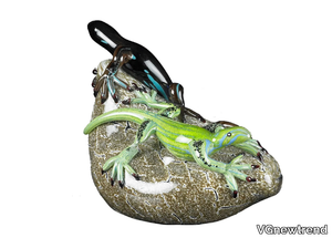 LIZARDS ON A STONE - Glass decorative object _ VGnewtrend