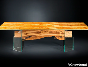 PORTOFINO - Rectangular wood and glass table _ VGnewtrend