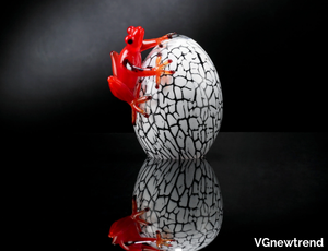 SMALL EGG WITH FROG - Glass decorative object _ VGnewtrend