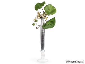 COMPOSIZIONE MERCURIO LOTUS - COL. FOGL - Floral composition with glass vase _ VGnewtrend