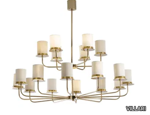 LONDON - Porcelain chandelier with brass structure _ VILLARI