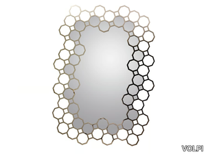 JENNY - Framed wall-mounted metal mirror _ VOLPI