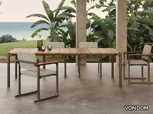 TULUM - Rectangular teak garden table _ VONDOM