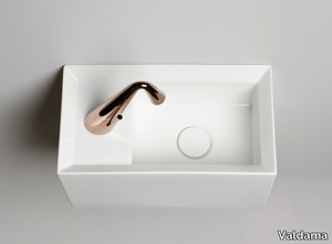 CUT - Rectangular single ceramic washbasin _ Valdama