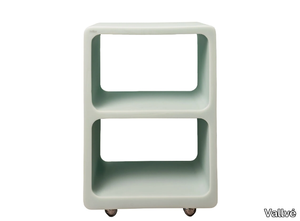 CUBO - Floorstanding double resin bathroom cabinet with castors _ Vallvé