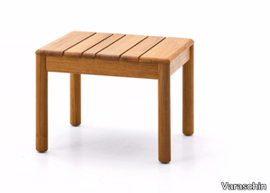 BARCODE - Square teak garden side table _ Varaschin